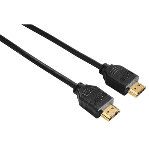 Hama HDMI Kabel (HDMI Stecker, Kabel, 10,2 Gbit/s, 1080p, Full HD, vergoldet, 3m) schwarz von Hama