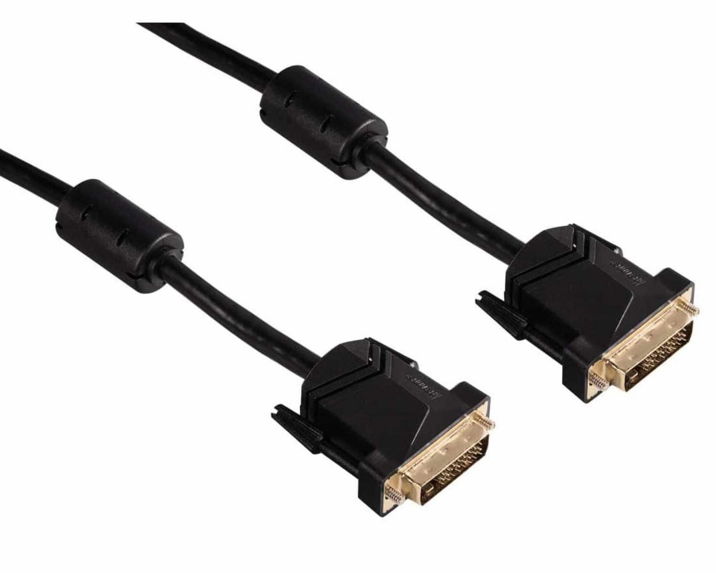 Hama HQ 3m DVI-Kabel DVI-D 24+1 Pol. vergoldet Video-Kabel, DVI-D, (300 cm), Anschlusskabel Monitor 2x DVI-D 24+1 Dual-Link Stecker von Hama