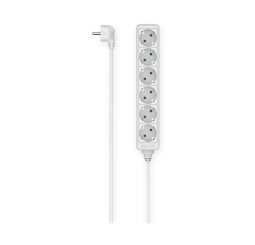 Hama Hama 6-fach Steckdosenleiste (1,4m) weiss - Stromversorgung Audio- & Video-Adapter Schuko-Stecker zu Steckdosenleiste von Hama