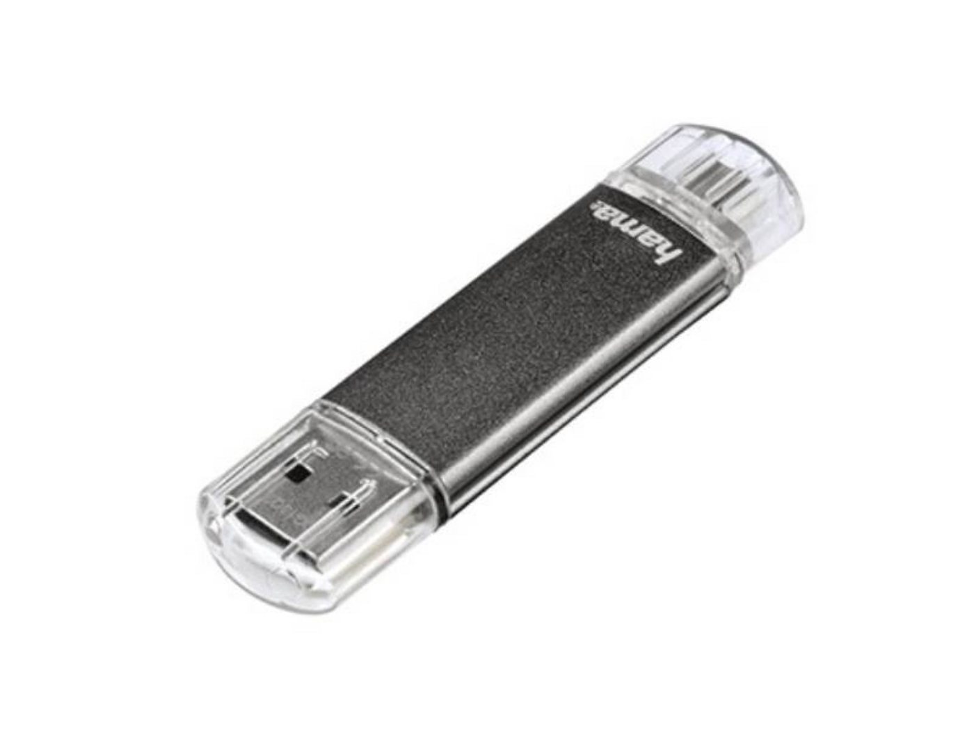 Hama Hama USB-Stick FlashPen Laeta Twin 00123924 16GB 10MB/s USB 2.0 grau B USB-Stick von Hama
