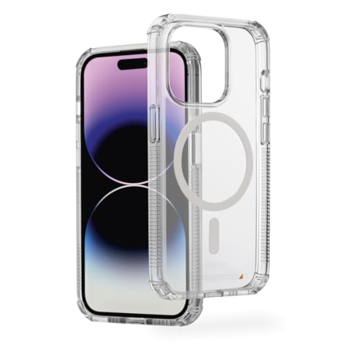 Hama Handyhülle „Extreme Protect“ für iPhone 14 Pro und MagSafe (D3O Bumper, stoßfest, sturzsicher, bruchsicher, durchsichtige iPhone Hülle ohne Vergilben, magnetisches Case für induktives Laden) von Hama