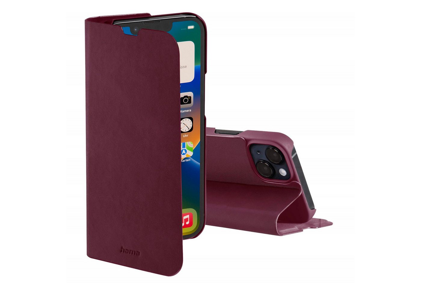 Hama Handyhülle Booklet Guard Pro für Apple iPhone 14 Plus Bordeaux, Klapptasche Schutz-Hülle Book Case Cover Etui Tasche Bag Wallet von Hama