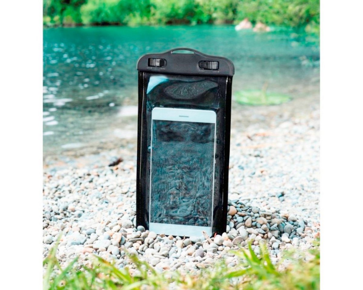 Hama Handyhülle Wasserdichte Outdoor-Tasche Handy-Hülle, wasserdicht für Camping Outdoor Freizeit Karabinerhaken Trageschlaufe von Hama