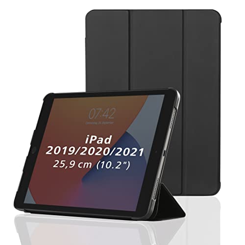 Hama Hülle für Apple iPad 2021 / 2020 / 2019 10.2" (aufklappbares Case für Apple Tablet 10,2 Zoll Gen. 7/8/9, Schutzhülle mit Standfunktion, magnetisches Cover) schwarz von Hama