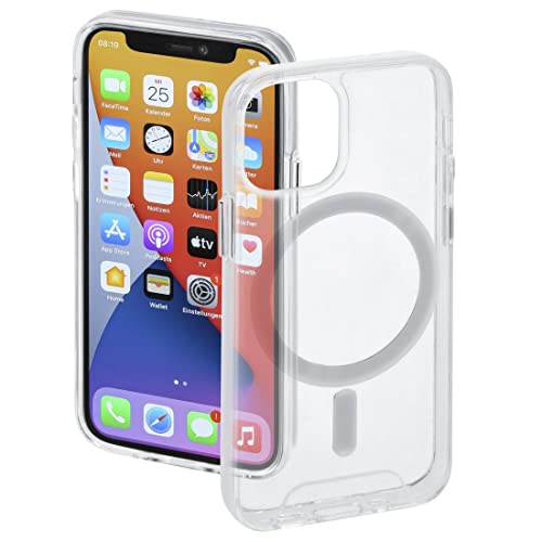 Hama Hülle für Apple iPhone 12 mini kompatibel mit MagSafe (Magnetische Hülle für induktives Laden, Handyhülle schützt vor Stößen, Kratzern und Schmutz, durchsichtiges Case aus TPU) transparent von Hama