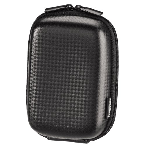 Hama Kameratasche – stabiles Hard Case im Carbon-Stil – ideal als kleine Fototasche und zur Kamera Aufbewahrung – Farbe: Schwarz von Hama