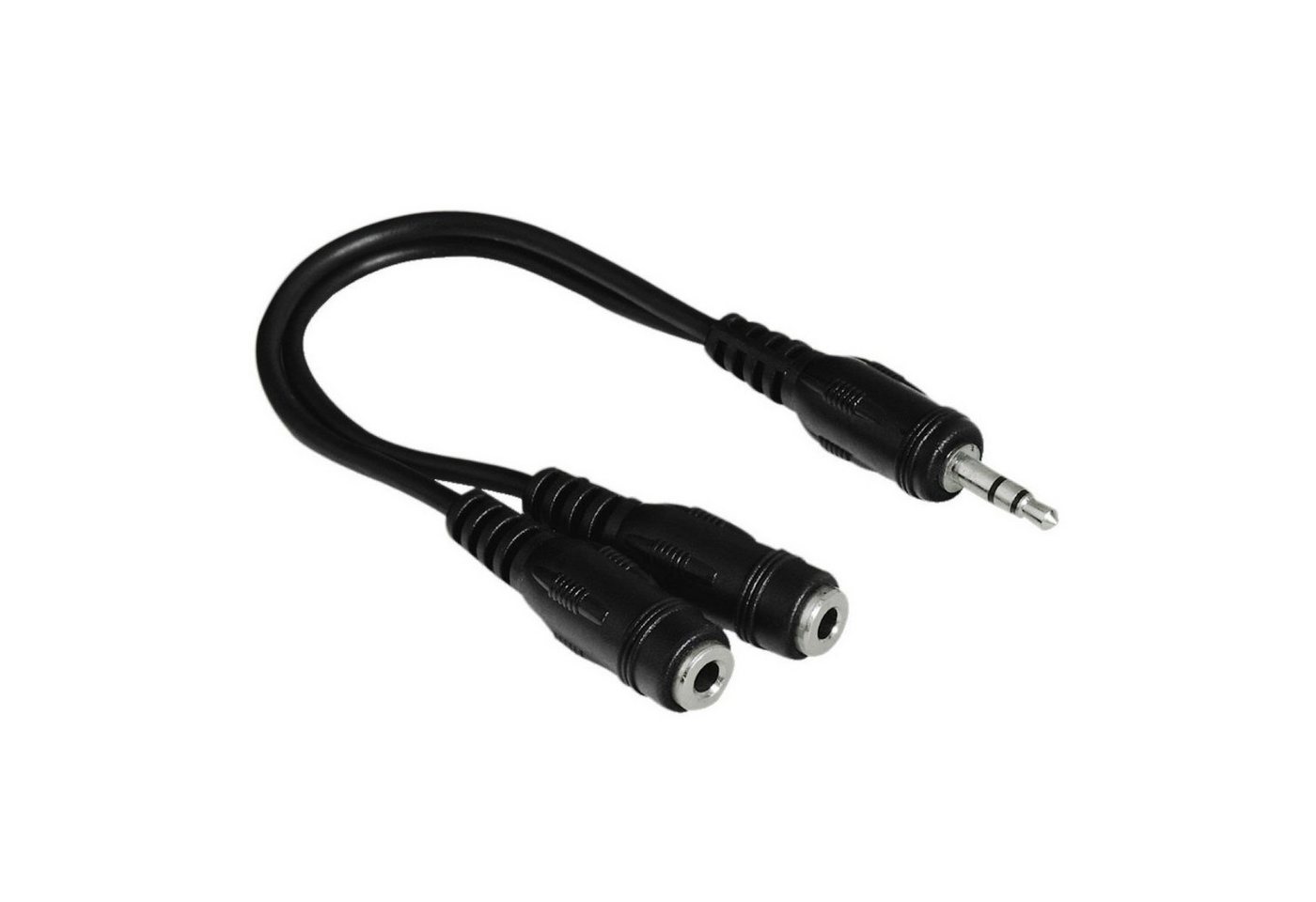 Hama Klinke-Adapter PC Y Splitter Audio-Kabel, 3,5-mm-Klinke, 3,5mm Klinke (20 cm), 3,5mm Klinke-Stecker zu 2x 3,5mm Klinken-Kupplung Adapter von Hama