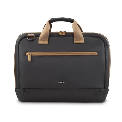 Hama Laptoptasche für Laptops 13,3“ - 14,1“ (leichte Businesstasche als Umhängetasche oder Tragetasche, Notebooktasche mit Organizer-Vorderfach und -Innenfach, wasserabweisend, gepolstert) schwarz von Hama