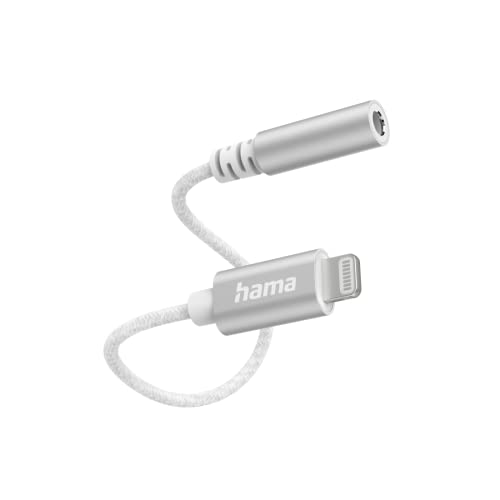 Hama Lightning auf 3,5 mm Klinke Kopfhörer Adapter (iPhone Audioadapter, AUX Adapter, Lightning auf Kopfhörerbuchse, Jack, Klinkenbuchse, Apple iPad, MFI Zertifiziert) weiß von Hama
