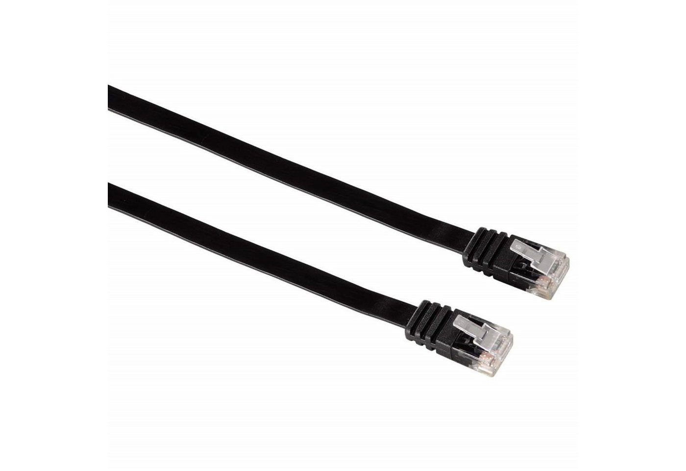 Hama Netzwerkkabel Flach 5m Ethernet Patch-Kabel LAN-Kabel, RJ45, Kein (500 cm), Ideal zur Verlegung unter Teppich Türen Fußleisten von Hama