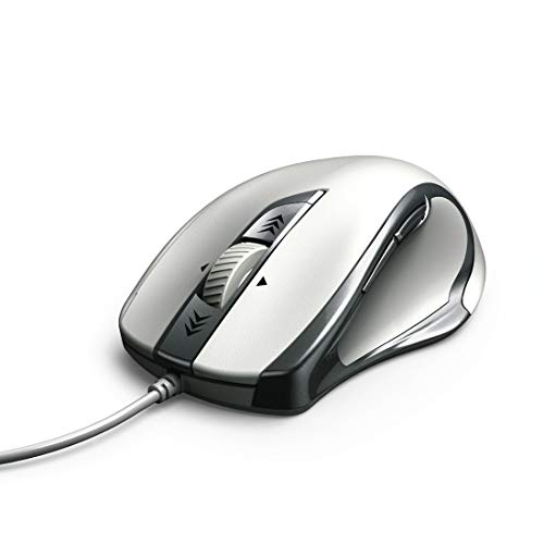 Hama Optische Maus „Torino“ (1,8m Kabel, USB, bis 1200 dpi, Browser-Tasten, programmierbar, 4-Wege-Scrollrad) PC/Laptop/Computer-Maus, Notebook Mouse weiß von Hama
