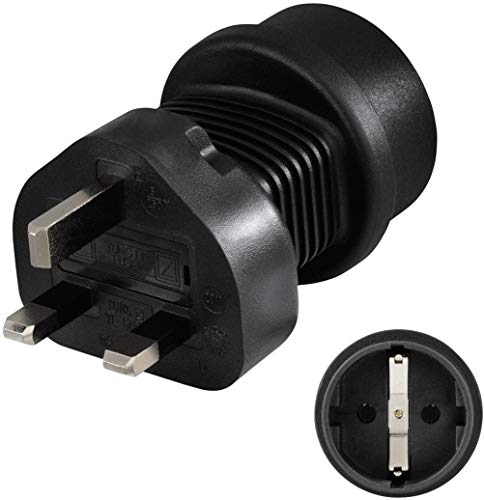 Hama Reiseadapter England Typ G (Adapter für UK / Großbritannien, Irland, Malta, Hongkong, Macau, Singapur, u.v.m.) Reisestecker schwarz von Hama