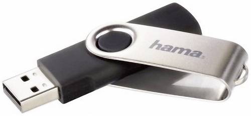 Hama Rotate USB-Stick 128GB Schwarz 108071 USB 2.0 von Hama