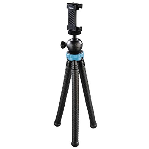 Hama Stativ Flexpro für Smartphone, GoPro und Fotokameras, 27 cm, Blau von Hama
