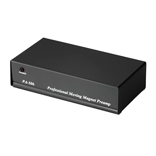 Hama Stereo Phono-Vorverstärker PA 506 (für Plattenspieler, inkl. Netzadapter 230V/50Hz, 3000mA, Cinchkabel 0,9 m) schwarz von Hama