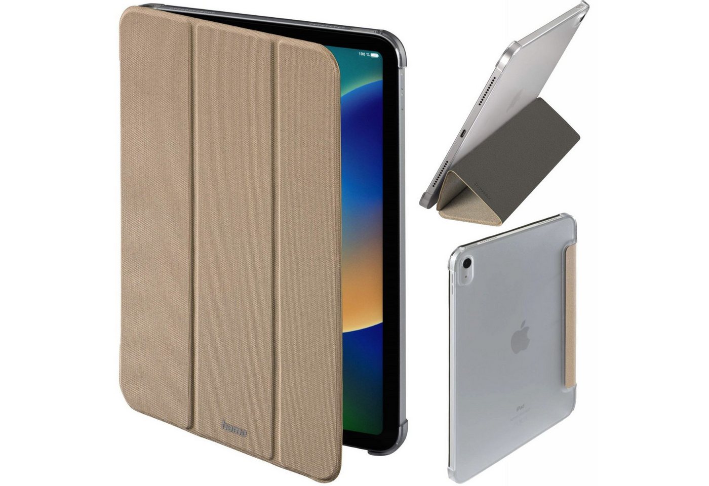 Hama Tablet-Hülle Hama Terra Smart Case Tasche Cover Natur, Book Standfunktion Schutz-Hülle Etui für Apple iPad 10 Gen. 2022 10,9" von Hama