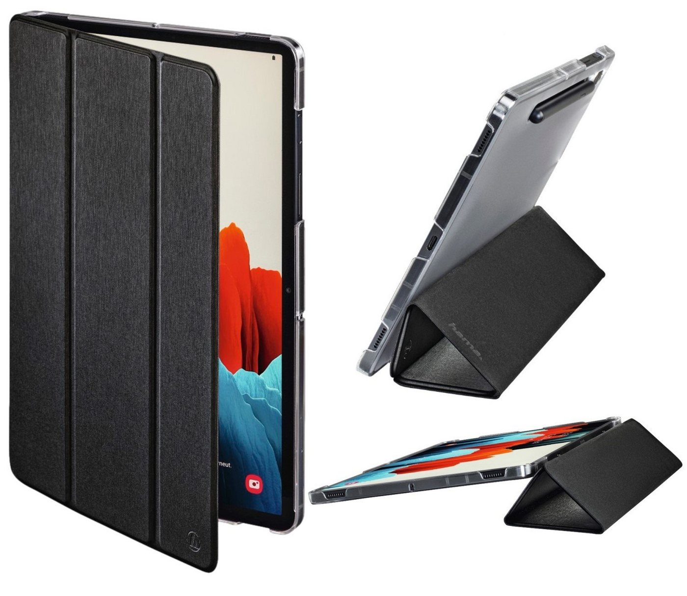 Hama Tablet-Hülle Smart Case Fold Clear Tasche Cover Hülle Black, Aussparung für S-Pen, für Samsung Galaxy Tab S8 2022 / S7 2020 11" von Hama
