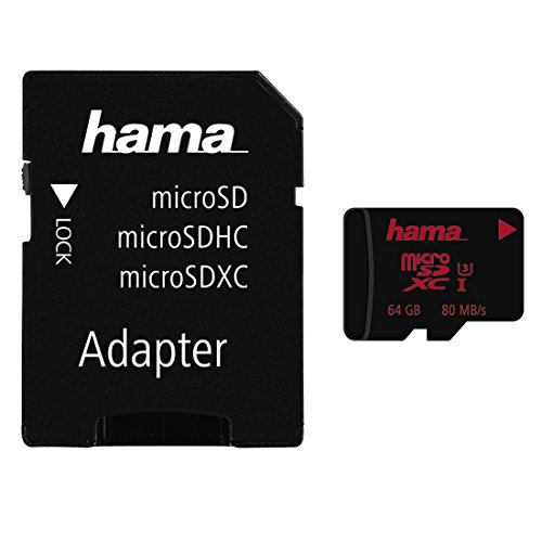 Hama UHS Speed Class 3 microSDXC 64GB Speicherkarte inkl. Adapter von Hama