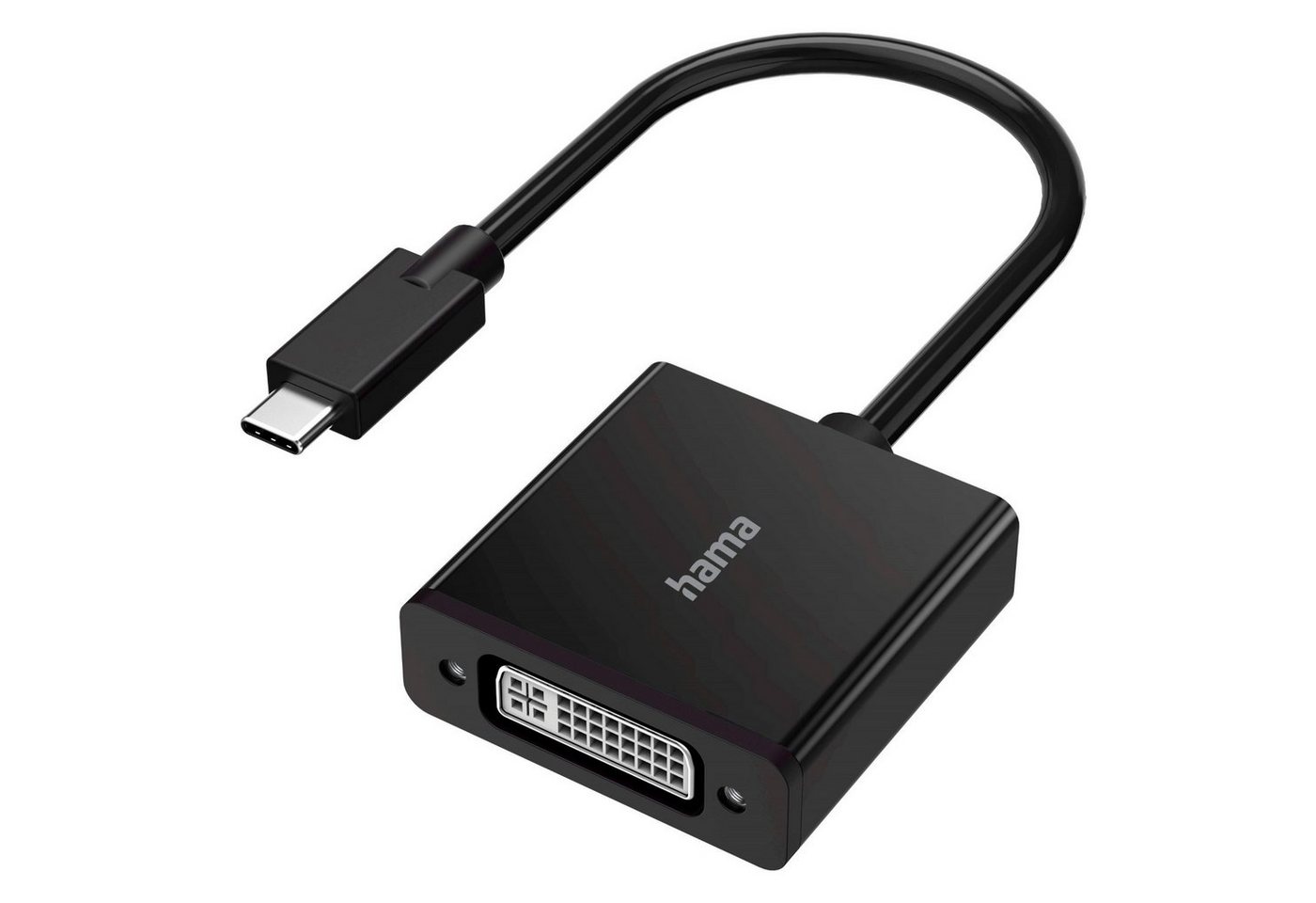 Hama USB-C Stecker auf DVI Adapter Wandler USB-Kabel, 4K Ultra HD USB Typ C zu DVI-D für PC Notebook Monitor Beamer TV etc von Hama