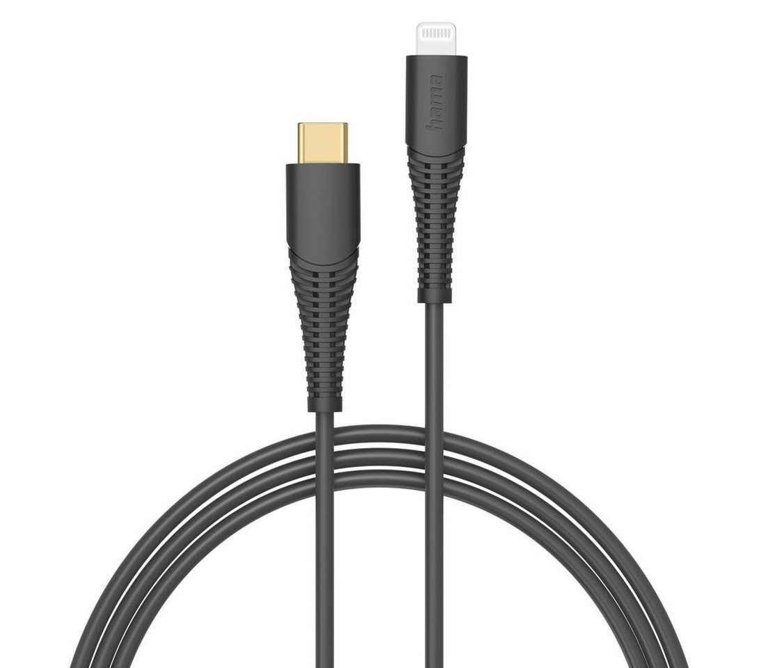 Hama USB-Kabel Ladekabel, USB-C - Lightning, 1,5 m, Schwarz USB-Kabel von Hama