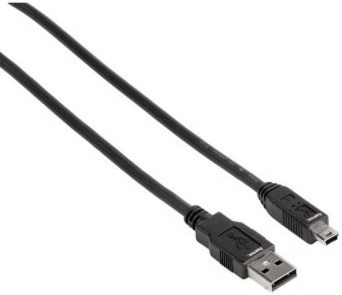 Hama USB-Kabel USB 2.0 USB-A Stecker, USB-Mini-B Stecker 1.80m Schwarz 00088480 von Hama