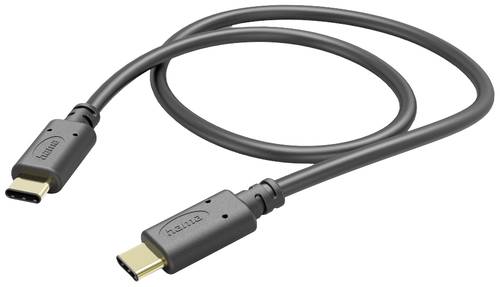Hama USB-Ladekabel USB 2.0 USB-C® Stecker, USB-C® Stecker 1.00m Schwarz 00201589 von Hama