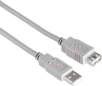 Hama - USB-Verlängerungskabel - USB (M) bis USB (W) - 1.8 m - Grau (Packung mit 10) von Hama