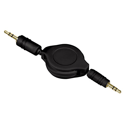 Hama aufrollbares Aux Kabel (3,5 mm Klinkenstecker, Stereo Audio-Kabel,1,1m Klinkenkabel für Kopfhörer, Smartphones, Autoradio, Tablet oder MP3 Player) von Hama