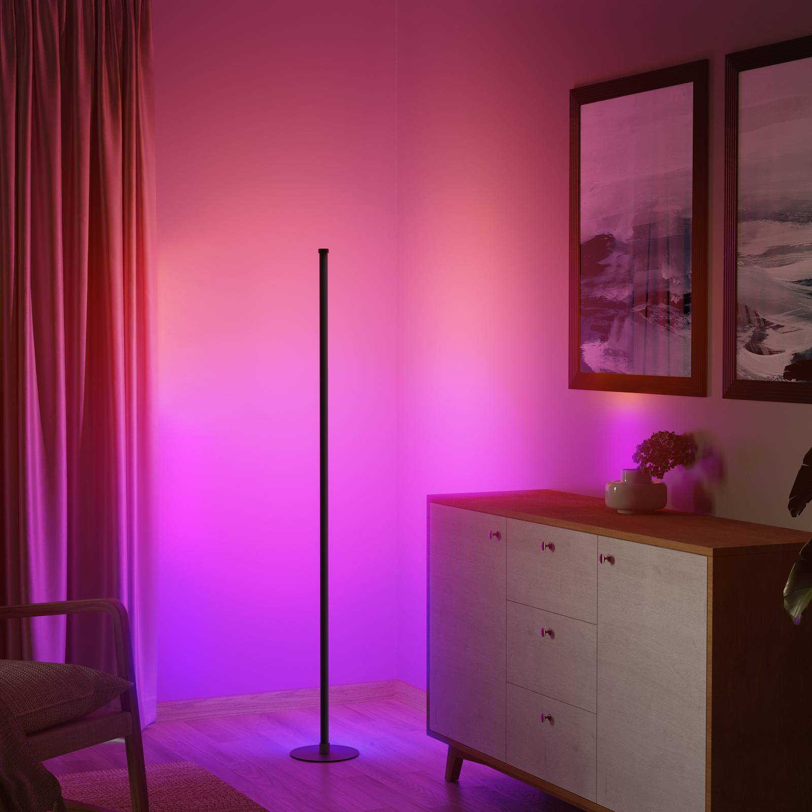 Hama LED-Stehleuchte mit Musiksensor, smart, RGB, dimmbar von Hama