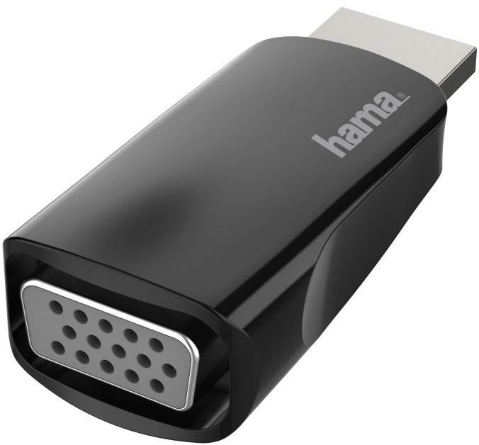 Video-Adapter HDMI-Stecker>VGA-Buchse schwarz von Hama