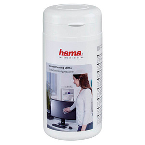 hama Bildschirm-Reinigungstücher 1-lagig weiß, 100 Tücher hama Bildschirm-Reinigungstücher 1-lagig weiß, 100 Tücher von Hama