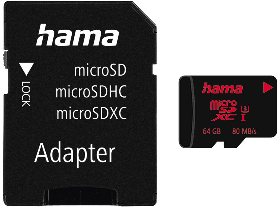 hama Speicherkarte Micro SecureDigital XC, Klasse 3, 64 GB von Hama