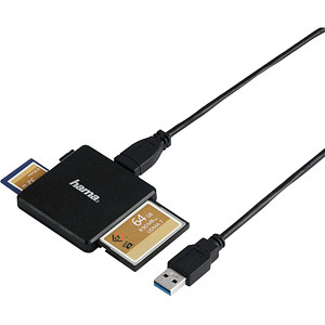 hama USB-3.0-Multikartenleser Multi-Kartenleser schwarz von Hama