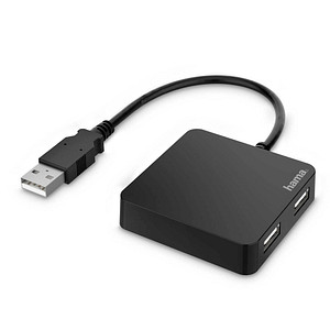 hama USB-Hub 4-fach schwarz von Hama