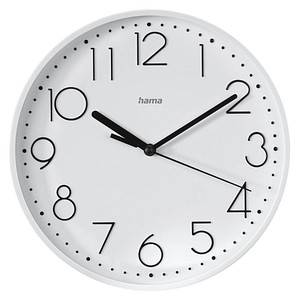 hama Wanduhr Salina weiß Kunststoff, Ø 22,0 cm von Hama