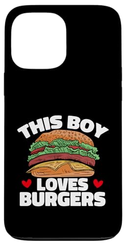 Hamburger-Burger-Essen – dieser Junge liebt Burger Hülle für iPhone 13 Pro Max von Hamburger Foodie Humor Design