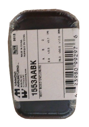 Hammond Electronics 1553AABK Contenitore palmare 75 x 50 x 17 ABS Nero 1 pz. von Hammond Manufacturing