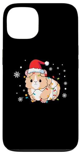 Hülle für iPhone 13 Hamster mit Weihnachtsmannmütze, Schneeflocken, Weihnachtsbeleuchtung von Hamster Santa Claus Christmas Apparel