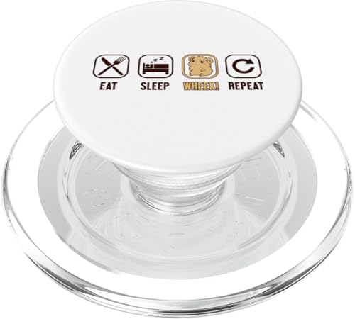 Eat Sleep Wheek Repeat Goldhamster Zwerghamster Hamster PopSockets PopGrip für MagSafe von Hamsterkäfig XXL Hamsterzubehör Set Geschenke