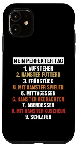 Hülle für iPhone 11 Hamster Perfekter Tag Feldhamster Goldhamster Hamster von Hamsterkäfig XXL Set Hamsterzubehör Geschenke