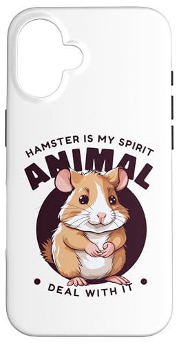 Hülle für iPhone 16 Hamster Is My Spirit Animal Feldhamster Goldhamster Hamster von Hamsterkäfig XXL Set Hamsterzubehör Geschenke