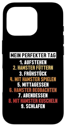 Hülle für iPhone 16 Pro Hamster Perfekter Tag Feldhamster Goldhamster Hamster von Hamsterkäfig XXL Set Hamsterzubehör Geschenke