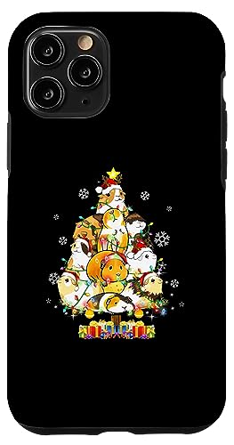 Hülle für iPhone 11 Pro Hamster Weihnachtsbaum Santa Hamster Weihnachtsbeleuchtung von Hamsters Christmas Tree Santa Hamster Christmas