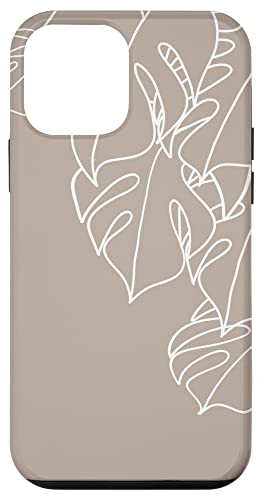 Hülle für iPhone 12 mini Botanische tropische Pflanze Monstera Leaf von Hand Drawn Botanical Boho Design