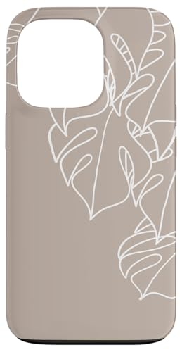 Hülle für iPhone 13 Pro Botanische tropische Pflanze Monstera Leaf von Hand Drawn Botanical Boho Design