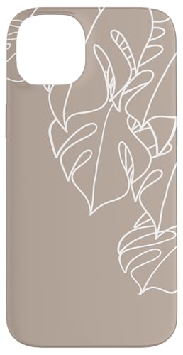 Hülle für iPhone 14 Plus Botanische tropische Pflanze Monstera Leaf von Hand Drawn Botanical Boho Design