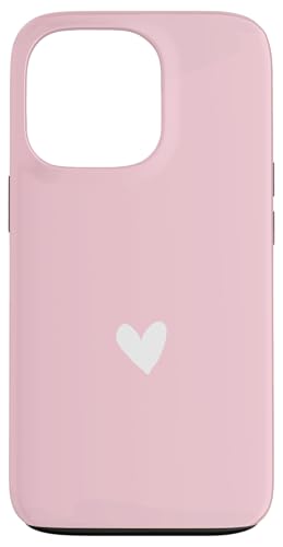 Hülle für iPhone 13 Pro Rosa Minimalistisches Herz Liebe von Hand Drawn Heart Design