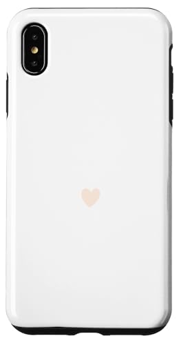 Hülle für iPhone XS Max Süße Vanille / Creme / Beige Herz Love von Hand Drawn Heart Design