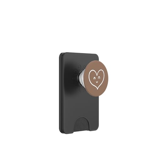 Süßes Herz Love Mokka Braun PopSockets PopWallet für MagSafe von Hand Drawn Heart Design