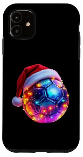 Hülle für iPhone 11 Lustiger Weihnachts-Handball mit Mütze & Lichterkette von Handball-Überraschungen für Spieler und Trainer